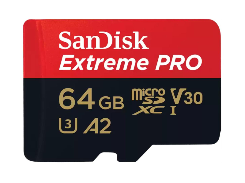 Sandisk 64GB microSDXC Extreme PRO 200MB/s A2 C10 V30 UHS-I U3